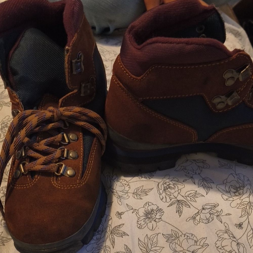 Timberland Brown and Blue Ankle Boots